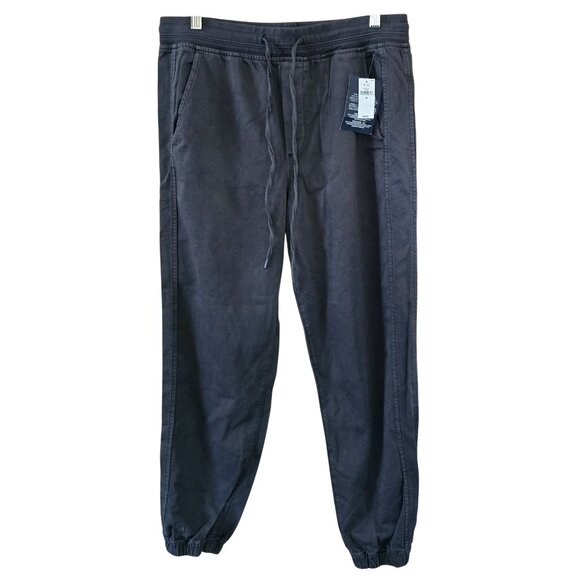 Gap Soft Black Ribbed Jogger Pants With Drawstring comfy lounge wear - Picture 1 of 8